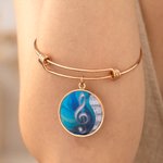 Gepersonaliseerde ketting, sleutelhanger of armband van roestvrij staal met muzieknoot en naam – sierlijke sieraden, verjaardags- of kerstcadeau voor muzikante vrouwen 3