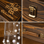 Personalised Wedding Theme Names Pearls Design 7.5 oz Champagne Flutes Set of 2 with Ribbon and Box Anniversary Wedding Gift for Newlywed Couple