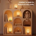 Veilleuse LED tactile personnalisée avec fleur de naissance et nom - Lumière changeable - Cadeau d'anniversaire pour les femmes la famille 5