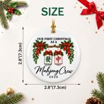 Personalized Our First Christmas As A Mahjong Crew Ceramic Ornament with 2-5 Names Christmas Tree Decor Mahjong Night Gift for Mahjong Group