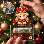 Personalised 3D-Style Art Photo A Few Bucks for Christmas Acrylic Money Holder Ornament with Name Christmas Gift for Kids