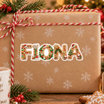 Personalized Christmas Theme Gingerbread Beaded Rhinestone Waterproof Stickers with Name Gift Decor Christmas Gift for Friends Family