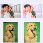 Personalised DIY Portrait Pet Photo Canvas Painting Home Decor Art Birthday Christmas Anniversary Gift for Friends Pet Lovers 5