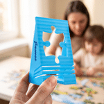 Personalized 3 Angles 3D Printing Adjustable Jigsaw Puzzle Box Lid Holder with Text Family Game Night Birthday Christmas Gift for Puzzle Lovers