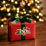Individuell gestalteter, mehrfarbiger, wasserfester Weihnachtsbuchstaben-Aufkleber mit Namen – Weihnachtsgeschenk für Familie und Freunde