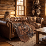 Personalized Vintage Western Cowboy Horse Soft Throw Blanket with Name Living Room Decor Birthday Christmas Gift for Horse Lovers Owners Friends 5