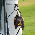 Personalized Golfer Silhouette PU Leather Golf Ball Bag with Name Golf Club Birthday Gift for Golf Enthusiast 6