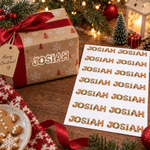 Personalized Christmas Theme Gingerbread Beaded Rhinestone Waterproof Stickers with Name Gift Decor Christmas Gift for Friends Family