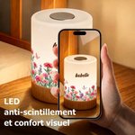Veilleuse LED tactile personnalisée avec fleur de naissance et nom - Lumière changeable - Cadeau d'anniversaire pour les femmes la famille 6