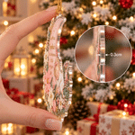Personalized 1st Christmas Cartoon Baby Photo Hanging Acrylic Ornament with Name and Year Christmas Gift for Newborns New Parents