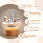 Personalized Classic Winnie the Pooh Acrylic LED Night Light with Name and Wooden Base Home Decor Christmas Gift for Kids Family