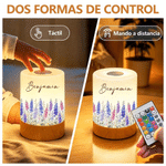 Lámpara de noche personalizada con flor de nacimiento y nombre táctil regulable de colores regalo de cumpleaños para mamá primeriza mujeres y amigas