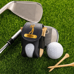 Personalized Golfer Silhouette PU Leather Golf Ball Bag with Name Golf Club Birthday Gift for Golf Enthusiast 4