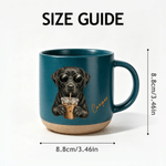 Personalisierte Keramik-Kaffeetasse (12 oz) mit Haustierfoto, Namen und Henkel – für den täglichen Gebrauch, als Geburtstags- oder Weihnachtsgeschenk für Familie, Freunde und Haustierbesitzer