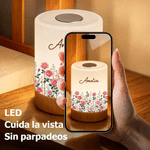 Lámpara de noche personalizada con flor de nacimiento y nombre táctil regulable de colores regalo de cumpleaños para mamá primeriza mujeres y amigas