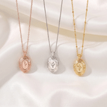 Collana personalizzata in argento sterling con foto e fiore del mese di nascita – Regalo di Natale o di compleanno per moglie, mamma o nonna
