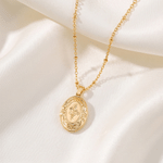 Collana personalizzata in argento sterling con foto e fiore del mese di nascita – Regalo di Natale o di compleanno per moglie, mamma o nonna