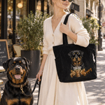 Personalized Funny Pet Portrait Coffee Pattern Corduroy Tote Bag with Name Daily Use Birthday Gift for Friends Pet Owner Lover