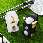 Personalized Golfer Silhouette PU Leather Golf Ball Bag with Name Golf Club Birthday Gift for Golf Enthusiast 3