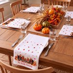 Personalized Autumn Theme Watercolor Style Photo Super Absorbent Tea Towel with Name Thanksgiving Day Housewarming Gift for Family Friend