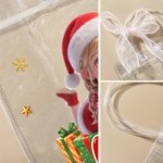 Bolsa transparente con motivos navideños personalizados: de foto a personaje de dibujos animados, con nombre. Regalo de Navidad para niños y niñas