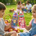 Personalised Pixel Art Style Kid Photo Name 16 oz Kid's Water Bottle with Silicone Straw and Handle Back to School Christmas Gift for Students