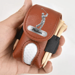 Personalized Golfer Silhouette PU Leather Golf Ball Bag with Name Golf Club Birthday Gift for Golf Enthusiast 8