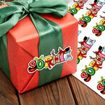 Individuell gestalteter, mehrfarbiger, wasserfester Weihnachtsbuchstaben-Aufkleber mit Namen – Weihnachtsgeschenk für Familie und Freunde