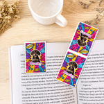 Personalized Pop Art Pet Photo Magnetic Bookmark Clip with Name Daily Use Birthday Christmas Gift for Bookworm Pet Lover