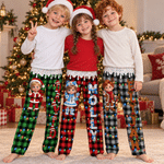 Individuell gestaltete Pyjamahose mit 3D-Effekt, Weihnachts-Cartoon-Motiv und Foto, mit Namen – Weihnachtsgeschenk für Kinder, Frauen und Männer
