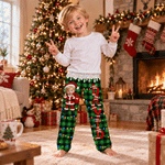 Individuell gestaltete Pyjamahose mit 3D-Effekt, Weihnachts-Cartoon-Motiv und Foto, mit Namen – Weihnachtsgeschenk für Kinder, Frauen und Männer