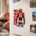 Personalised American Football Player Shirt Acrylic Magnetic Fridge Magnet with Name and Number Home Decor Game Day Birthday Gift for American Football Player Lover 5