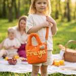 Bolso bandolera ligero de pana con parche personalizado de un animalito con flores, con nombre; ideal para el día a día y como regalo de cumpleaños para niñas 6