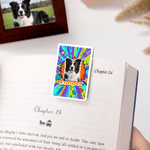 Personalized Pop Art Pet Photo Magnetic Bookmark Clip with Name Daily Use Birthday Christmas Gift for Bookworm Pet Lover