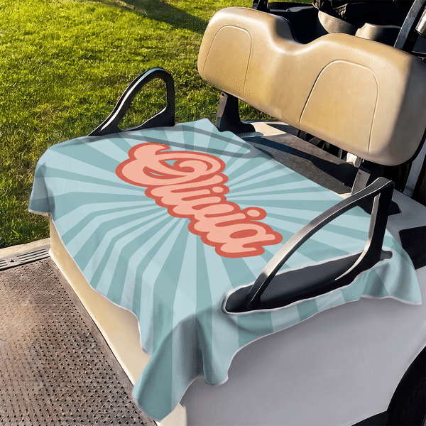 Personalised Colourful Practical Golf Cart Seat Cover with Name Golf Course Accessories Birthday Country Club Gift for Golf Lovers Friends