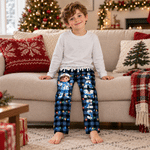 Individuell gestaltete Pyjamahose mit 3D-Effekt, Weihnachts-Cartoon-Motiv und Foto, mit Namen – Weihnachtsgeschenk für Kinder, Frauen und Männer
