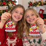 Décoration de Noël en acrylique personnalisée avec effet 3D, représentant un personnage de dessin animé, avec photo, nom, année et texte. Décoration pour sapin de Noël, cadeau de Noël pour la famille et les amis