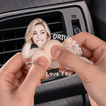 Personalized I Fucking Love You Funny Bikini Squishy Car Vent Clip with Photo Birthday Anniversary Valentine's Day Gift for Couples Boyfriend