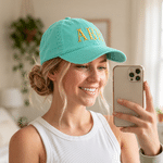 Casquette de baseball personnalisée, avec lettres brodées multicolores, 100 % coton, taille réglable – À porter au quotidien, cadeau d'anniversaire pour la famille et les amis