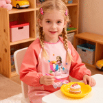Personalized Waterproof 3D-Effect Artwork Character Photo Apron with Name and Pocket Back to School Outdoor Activities Birthday Gift for Kid Student
