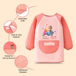 Personalized Waterproof 3D-Effect Artwork Character Photo Apron with Name and Pocket Back to School Outdoor Activities Birthday Gift for Kid Student