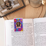 Personalized Pop Art Pet Photo Magnetic Bookmark Clip with Name Daily Use Birthday Christmas Gift for Bookworm Pet Lover