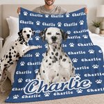 Manta suave personalizada con foto de mascota estilo acuarela nube de palabras y nombre regalo de cumpleaños para amantes de mascotas