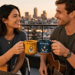 Personalized The Song Inside My Heart Guitar Cartoon Character 12 oz Ceramic Mug with Name and Title Daily Use Birthday Gift for Guitar Lover