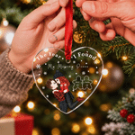 Personalized Puzzle Snowflake Cartoon Character Acrylic Glass Ornament with Name and Year Christmas Gift for Newlywed Couple Family 4