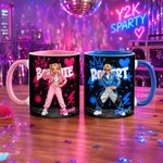Personalised Graffiti Style Photo 11 oz 15 oz Ceramic Mug with Name Daily Use Birthday Gift for Friends Family