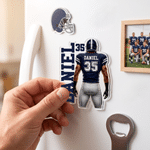 Personalised American Football Player Shirt Acrylic Magnetic Fridge Magnet with Name and Number Home Decor Game Day Birthday Gift for American Football Player Lover 2