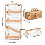 Borsa da trucco personalizzata in pelle PU impermeabile con il fiore del mese di nascita e nome, ideale per i viaggi, regalo di compleanno o di Natale per un'amica, la mamma o la fidanzata