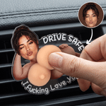 Personalized I Fucking Love You Funny Bikini Squishy Car Vent Clip with Photo Birthday Anniversary Valentine's Day Gift for Couples Boyfriend