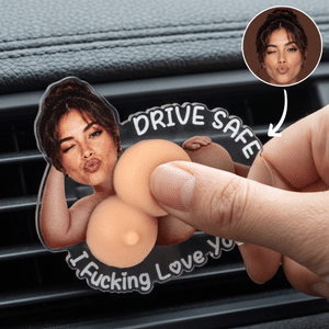 Personalized I Fucking Love You Funny Bikini Squishy Car Vent Clip with Photo Birthday Anniversary Valentine's Day Gift for Couples Boyfriend